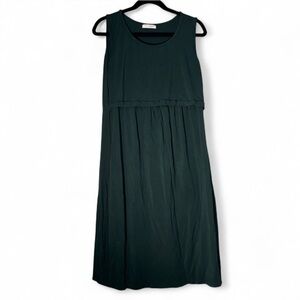 Bearsland Sleeveless Dark Green Nursing - Maternity Midi Dress